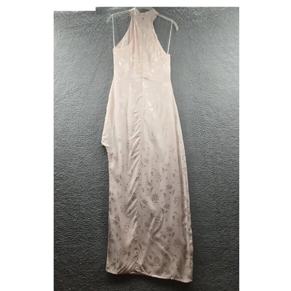 Lulus Red Carpet Ready Halter Column Gown Light Rose S - Picture 2 of 5